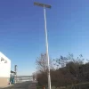 Solar street light with pole